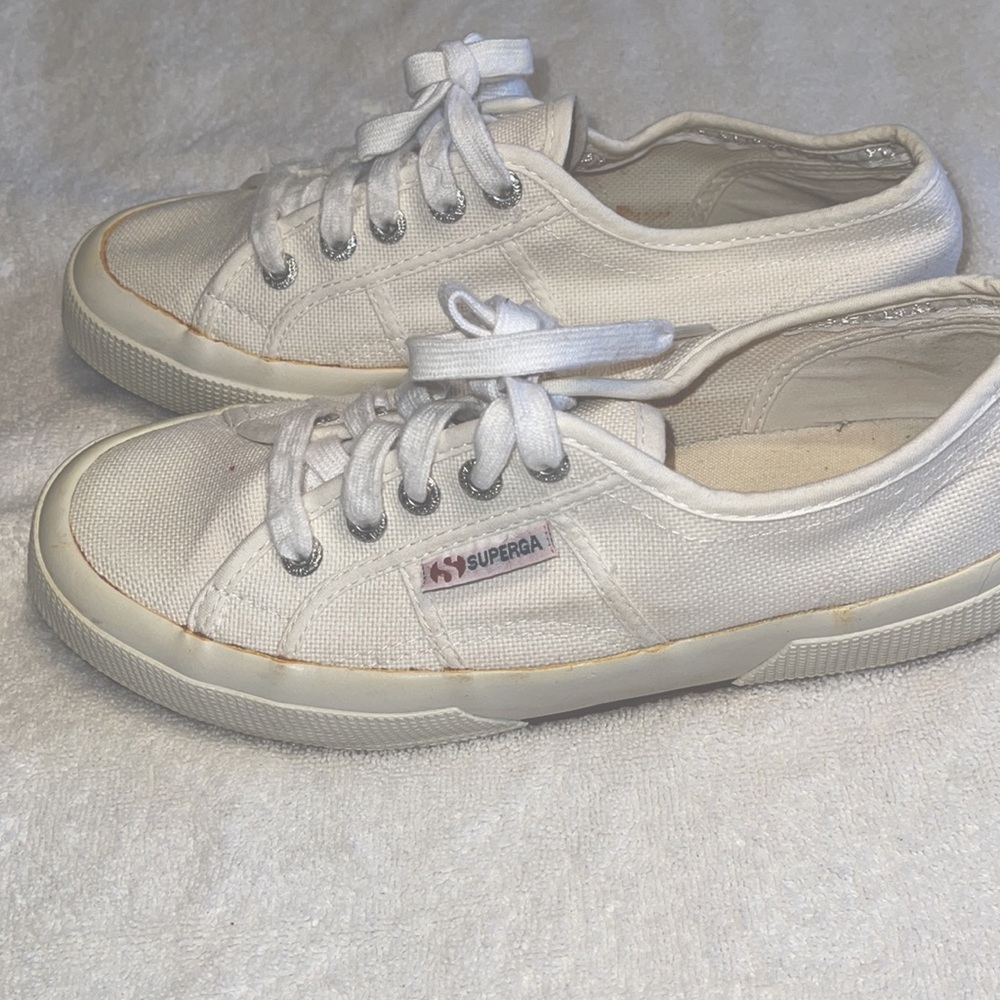White Superga sneakers